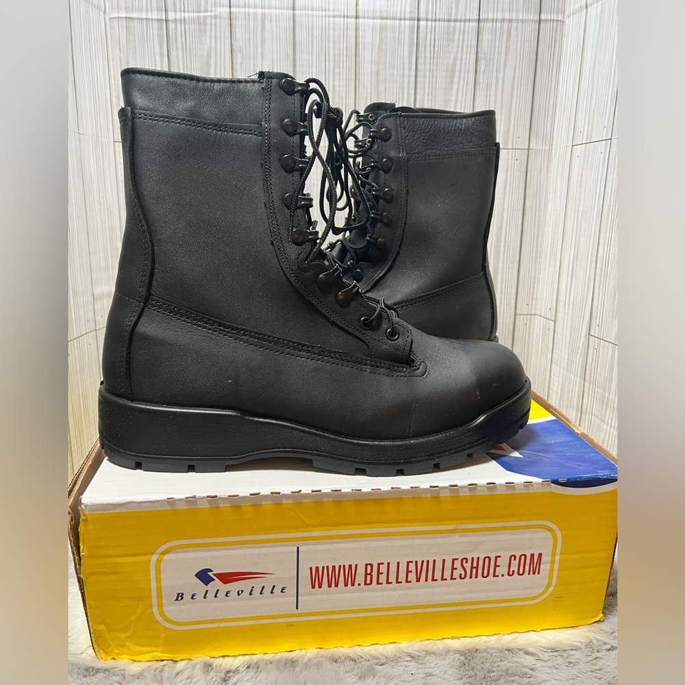 Belleville Black Military Boots. 11.5W. NIB